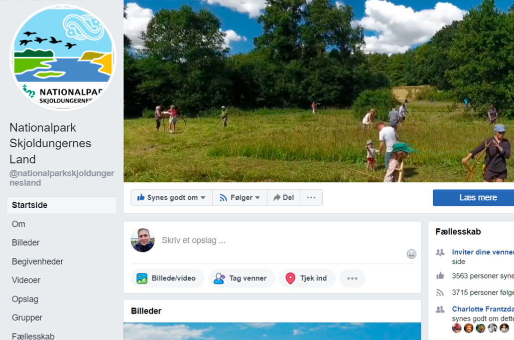 Udklip fra Nationalpark Skjoldungernes Lands facebookside